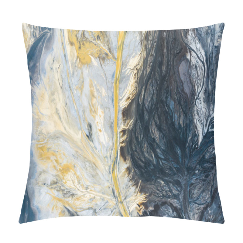 Personality  Aerial View Of Surrealistic Industrial Place. Human Impact On Th Pillow Covers