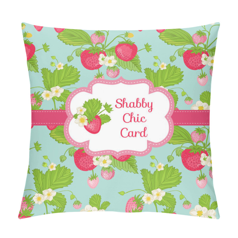 Personality  Beautiful Card - Strawberry Shabby Chic Theme Pillow Covers