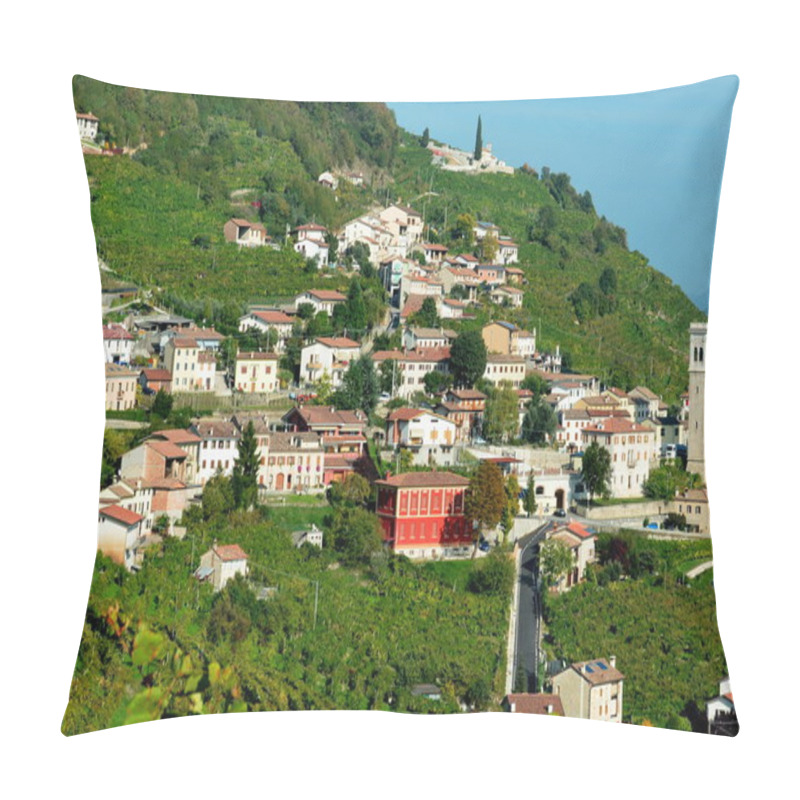 Personality  Italian Hill Town,Prosecco Highway,October 18th 2013.If You Are A Prosecco Lover Travel The Prosecco Highway And Take In Many Wineries And The Beautiful Italian Countryside. Pillow Covers