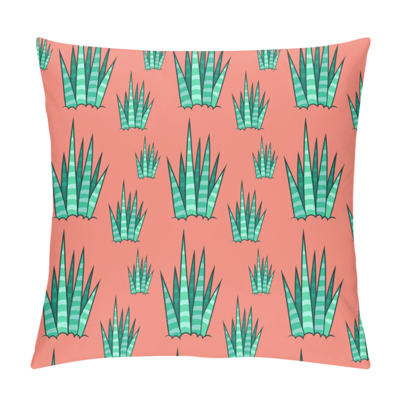 Personality  Succulent Seamless Pattern With Red Background Pillow Covers