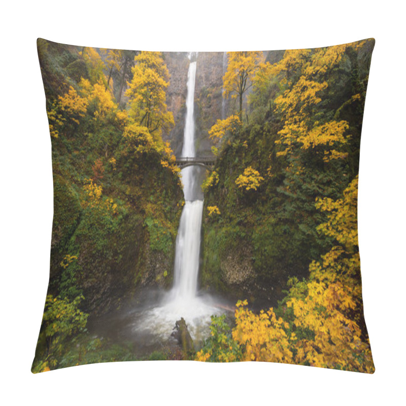 Personality  Autumn At Multnomah Falls, Oregon Pillow Covers