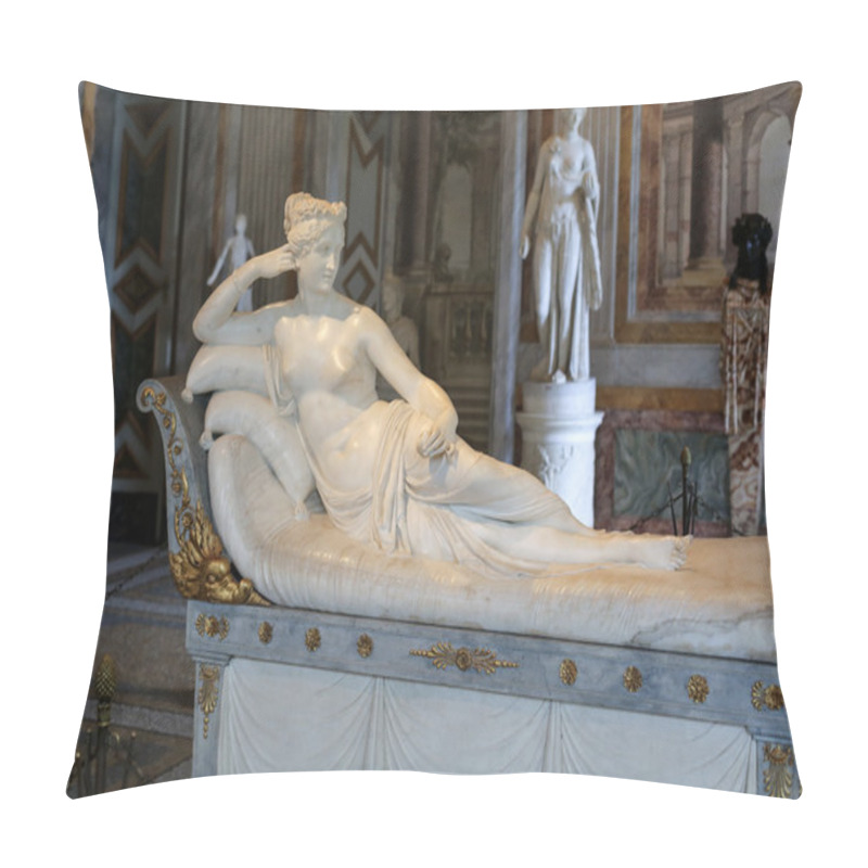 Personality   Statue Pauline Bonaparte By Antonio Canova In  Galleria Borghese, Rome, Italy Pillow Covers