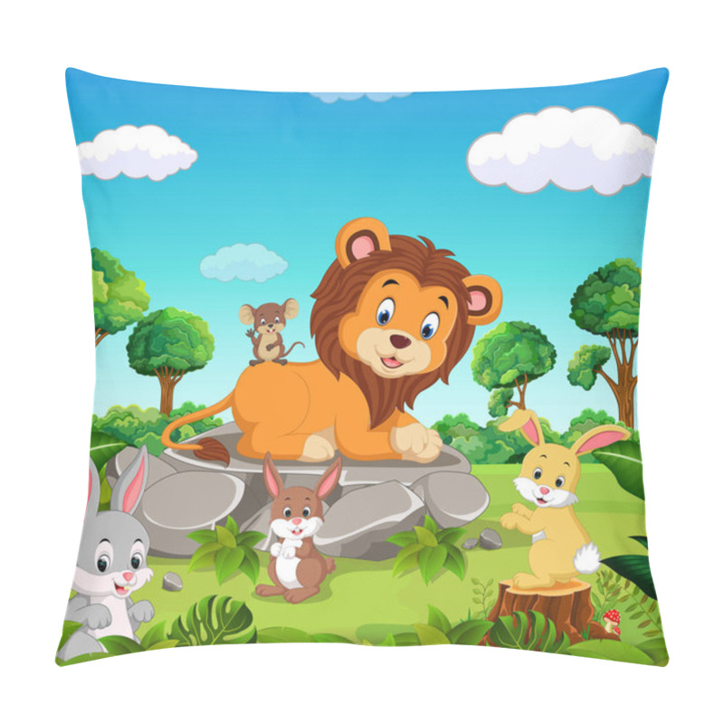 Personality  Lion In The Forest Pillow Covers