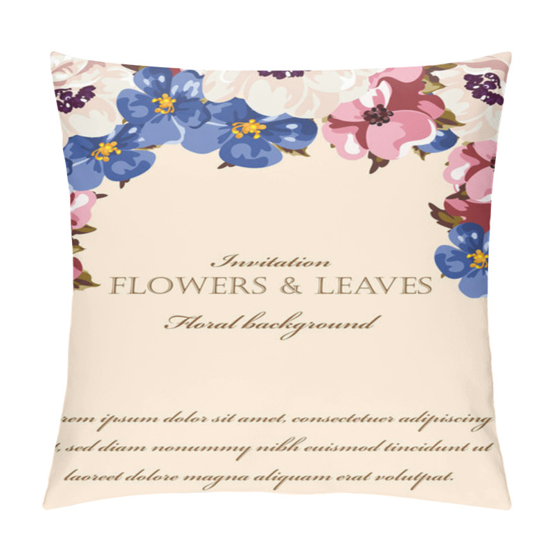 Personality  Floral Invitation Card Pillow Covers