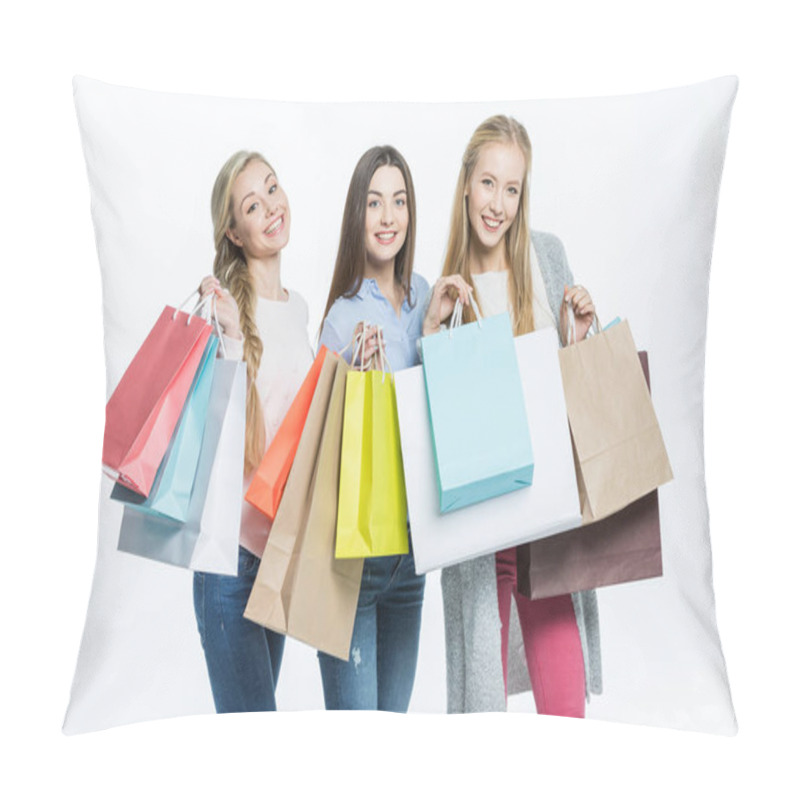 Personality  Women With Shopping Bags  Pillow Covers