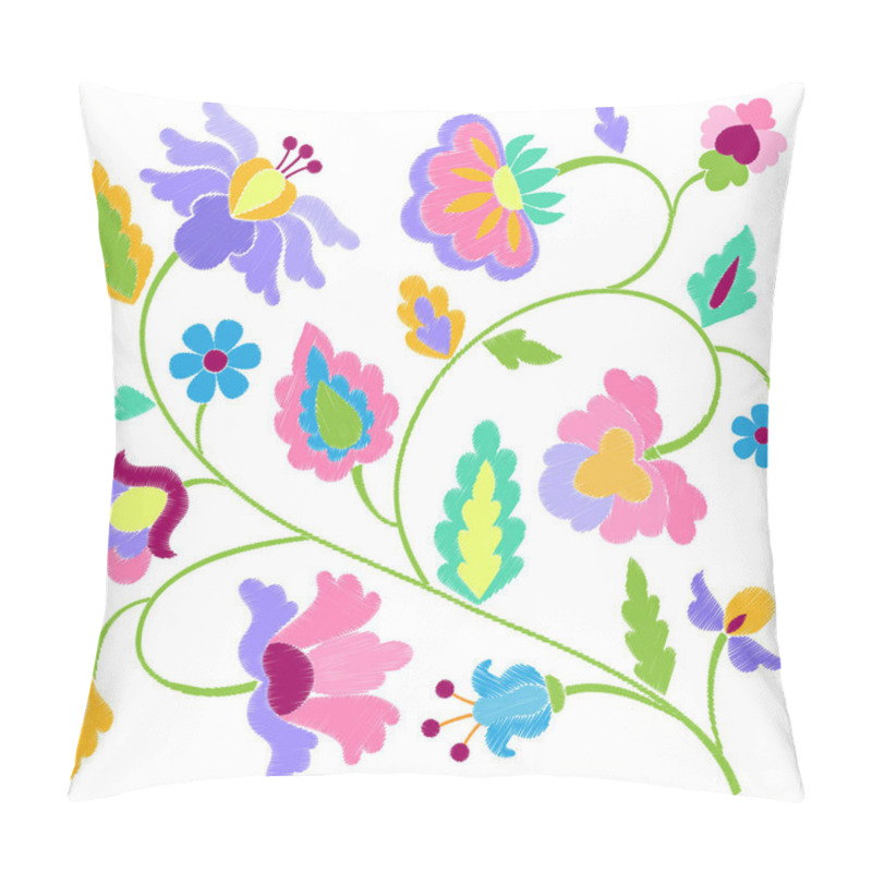 Personality  Fantasy Flowers Embroidery Pattern Pillow Covers