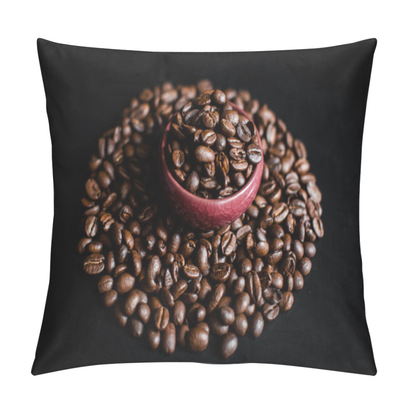 Personality  Brown Coffee Beans Close Up Pillow Covers