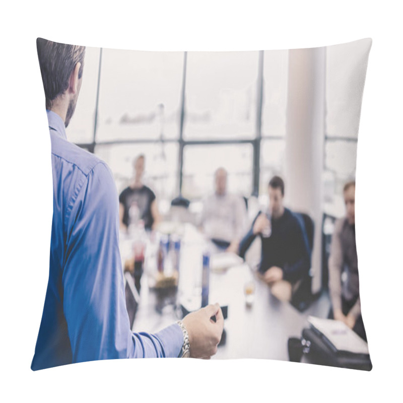 Personality  Business Presentation On Corporate Meeting. Pillow Covers