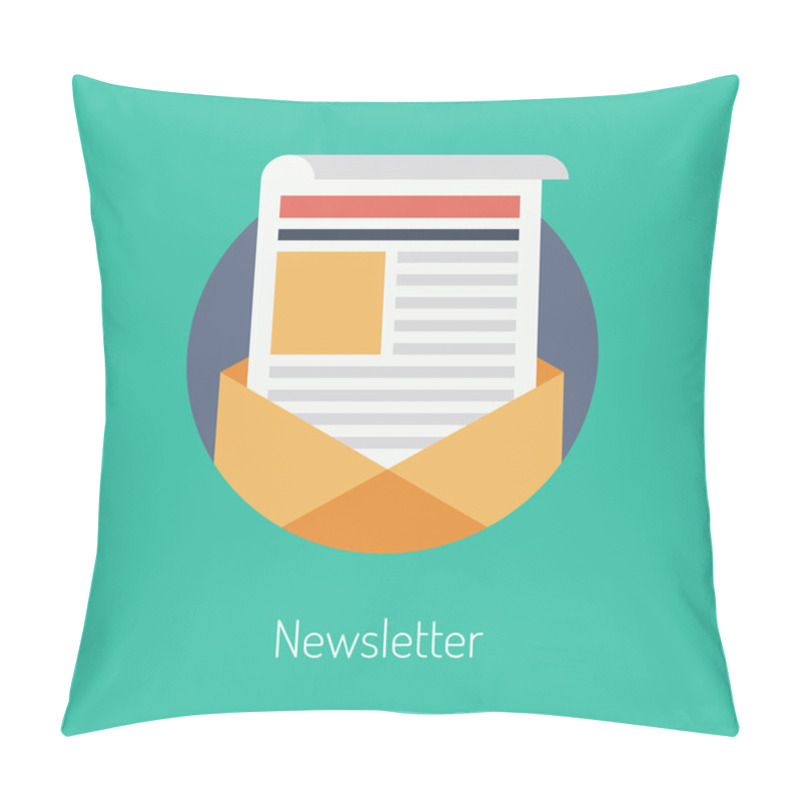 Personality  Newsletter Flat Illustration Concept Pillow Covers