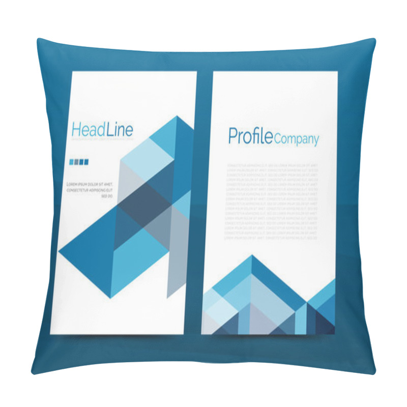 Personality  Geometric A4 Front Page, Business Annual Report Print Template Pillow Covers