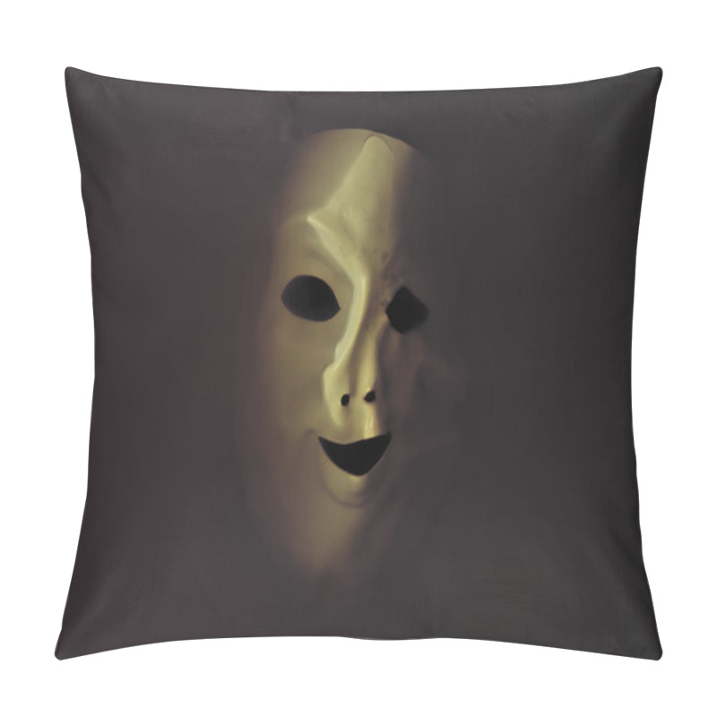 Personality  Deformed Scary Mask In The Dark Water Pillow Covers