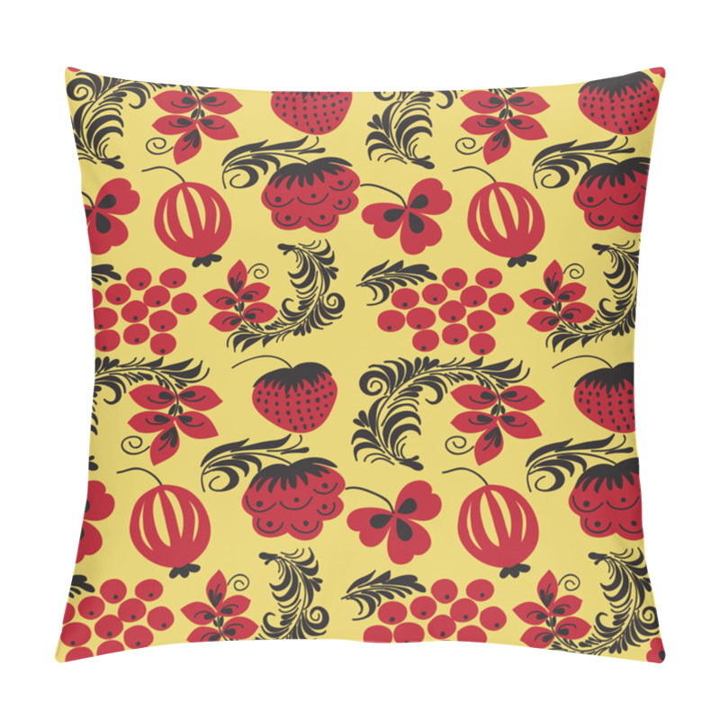 Personality  Seamless Patterns In Traditional Russian Style Hohloma (a Brand  Pillow Covers