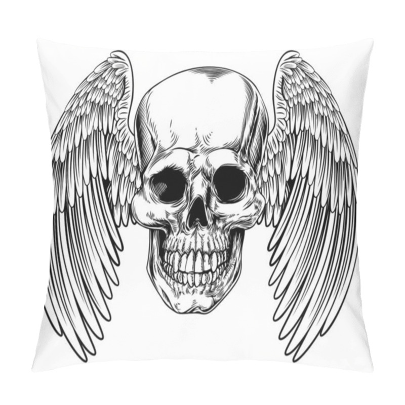 Personality  Grim Reaper Winged Skull Pillow Covers