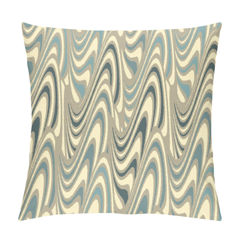 Personality  Seamless Abstract Geometric Pattern Of Wavy Stripes. Pillow Covers