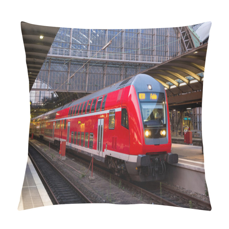 Personality  Regional Express Train In Frankfurt Am Main Station, Germany Pillow Covers