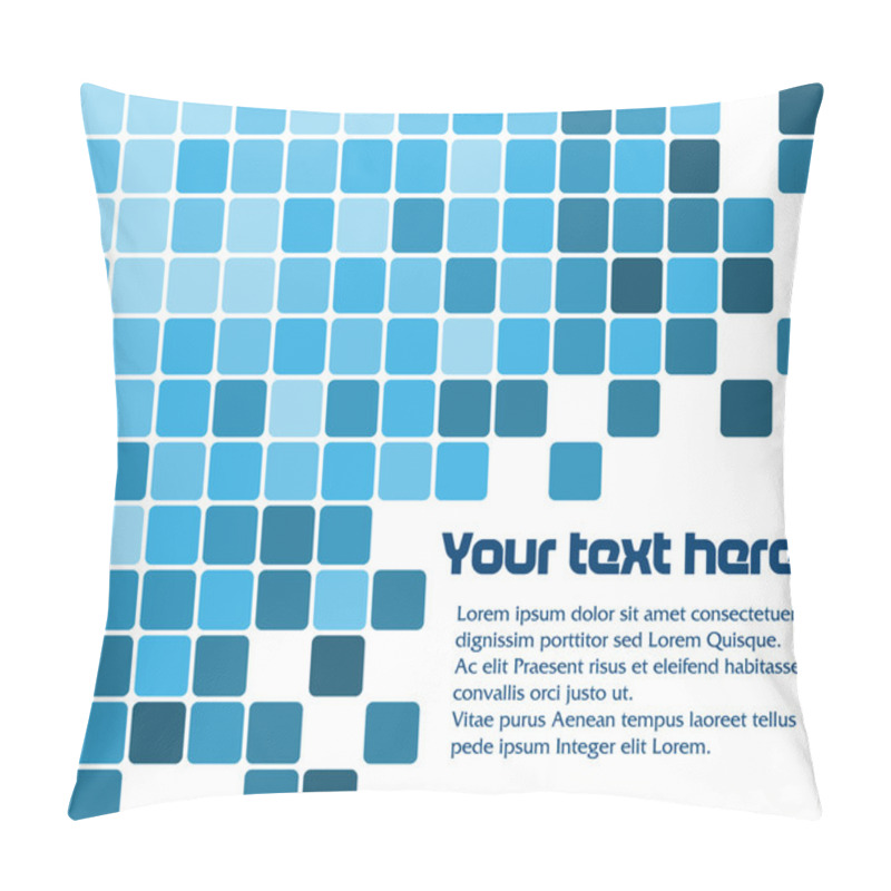 Personality  Text Pattern With Blue Squares Pillow Covers