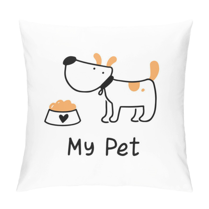 Personality  Cute Puppy Dog Pet. Cartoon Dog Pillow Covers