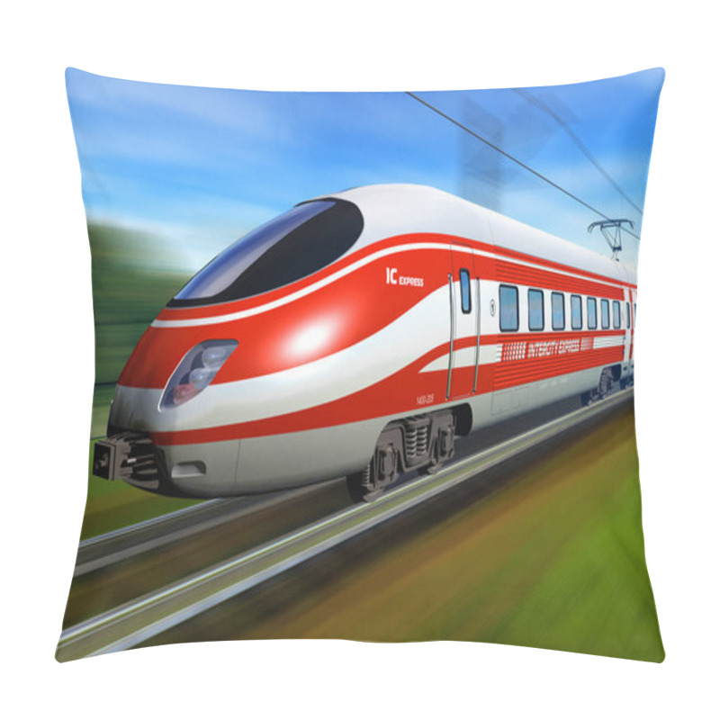 Personality  High Speed Train Pillow Covers