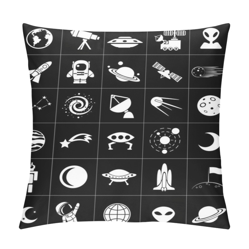 Personality  Space Cosmic Vector Icons Pillow Covers