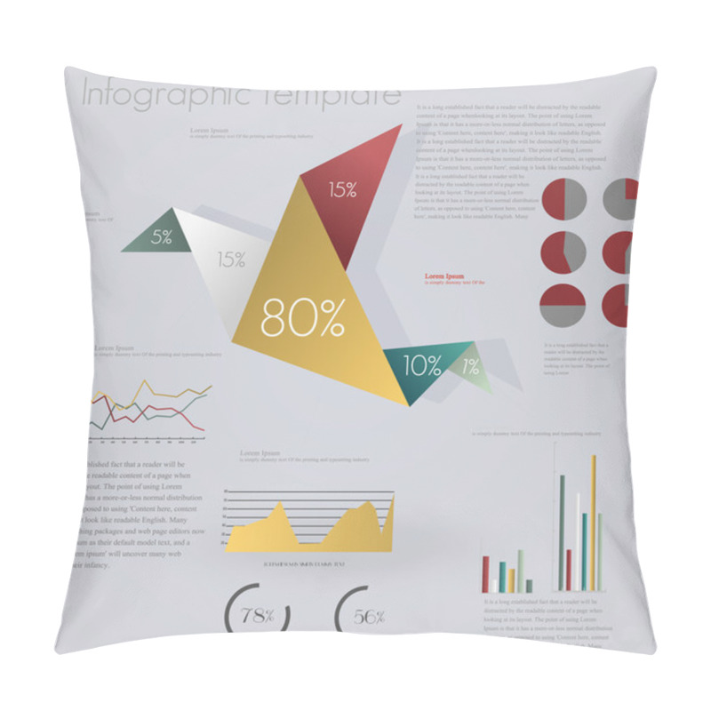 Personality  Set Elements Of Infographics Pillow Covers