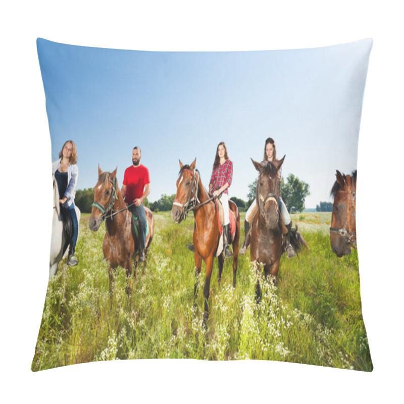 Personality  Happy Equestrians Riding Horses Pillow Covers