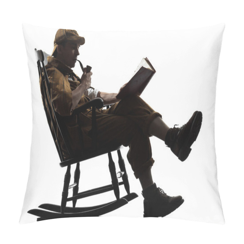 Personality  Sherlock Holmes Reading Silhouette Pillow Covers