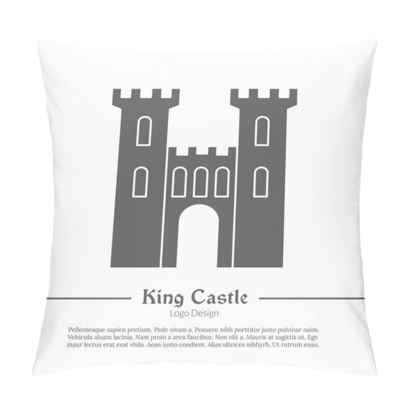 Personality  Medieval Logo Emblem Template, Black Simple Style Pillow Covers