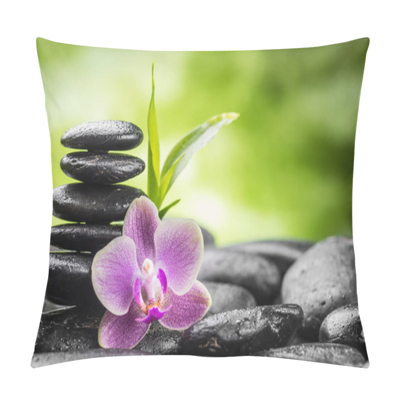 Personality  Zen Basalt Stones And Bamboo  Pillow Covers