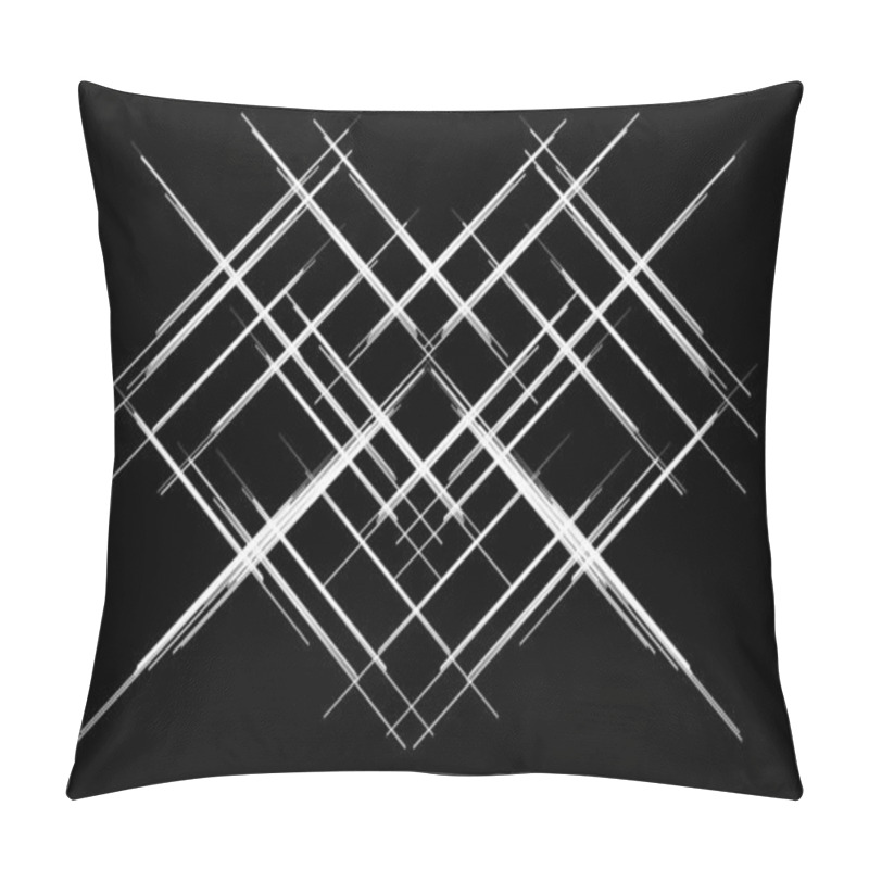 Personality  Intersecting Lines, Stripes Mesh, Grid, Lattice - Stock Vector Illustration, Clip-art Graphics Pillow Covers