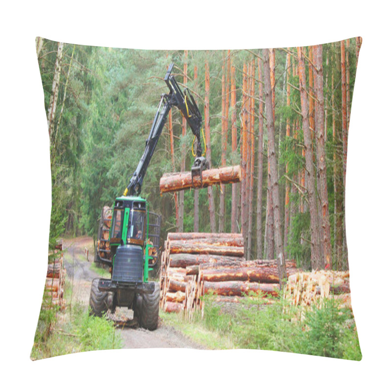 Personality  The Harvester Working In A Forest. Pillow Covers