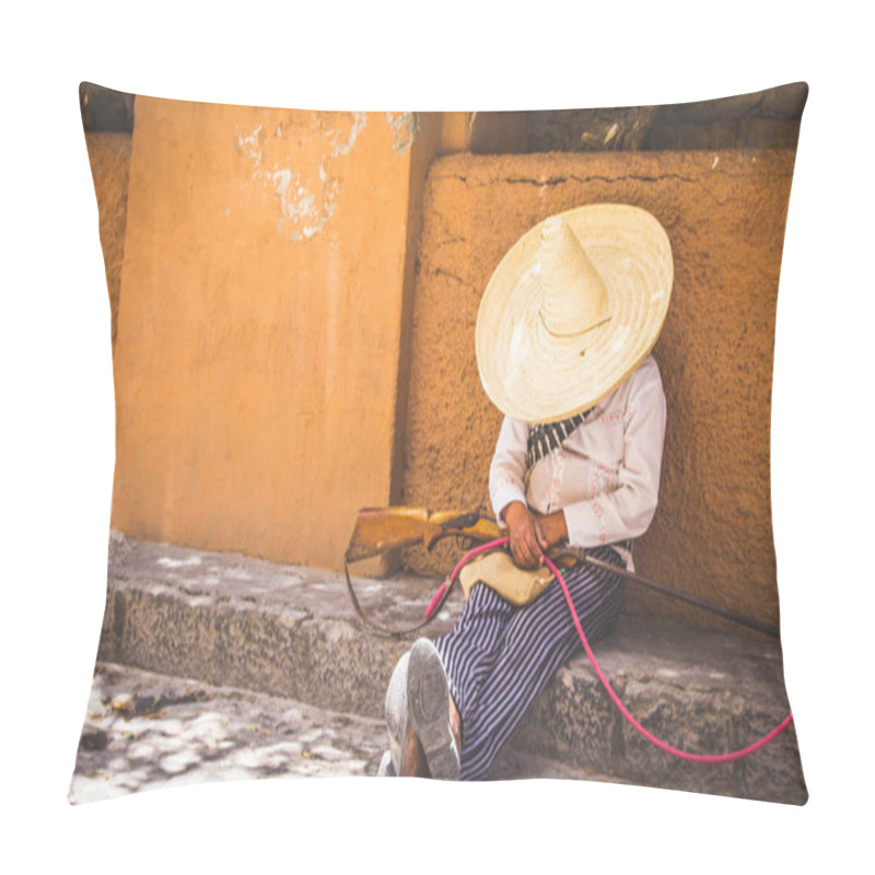 Personality  Man With Mexican Revolutionary Costume And Donkey Pillow Covers