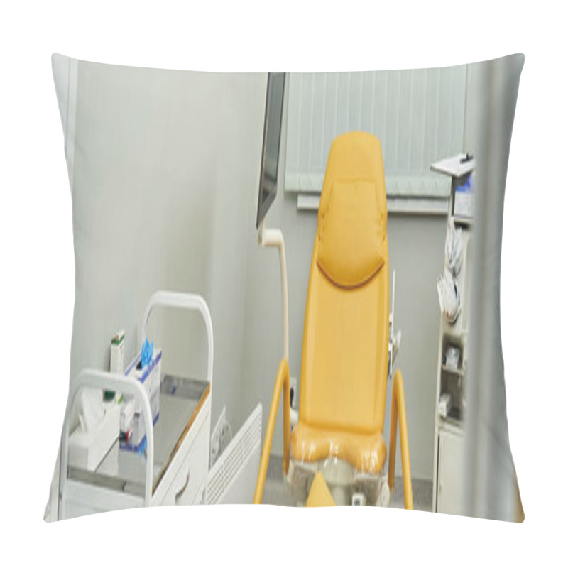 Personality  A Bright, Clean Gynecological Clinic With Advanced Exam Chairs For Female Health Care. Pillow Covers