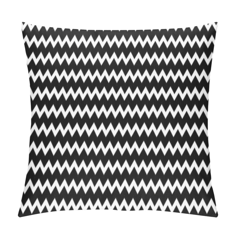 Personality  Chevron Seamless Pattern. Zigzag Fashion Print. Black And White Chevrons Vector Texture. Pillow Covers