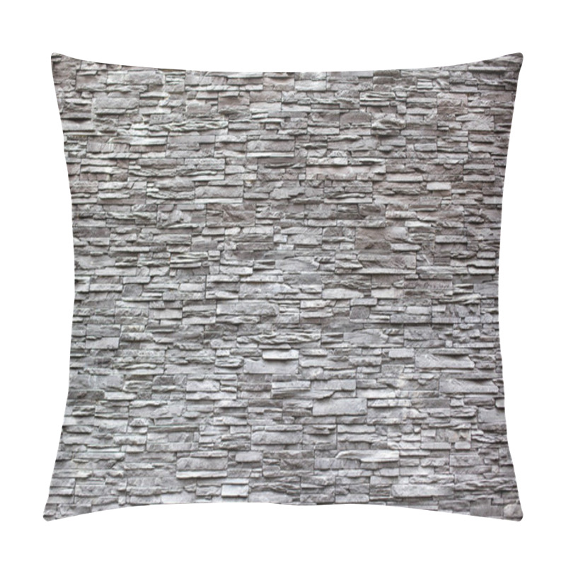 Personality  Beautiful Wall Decoration Of Gray Modern Stones Bricks, Background Pillow Covers