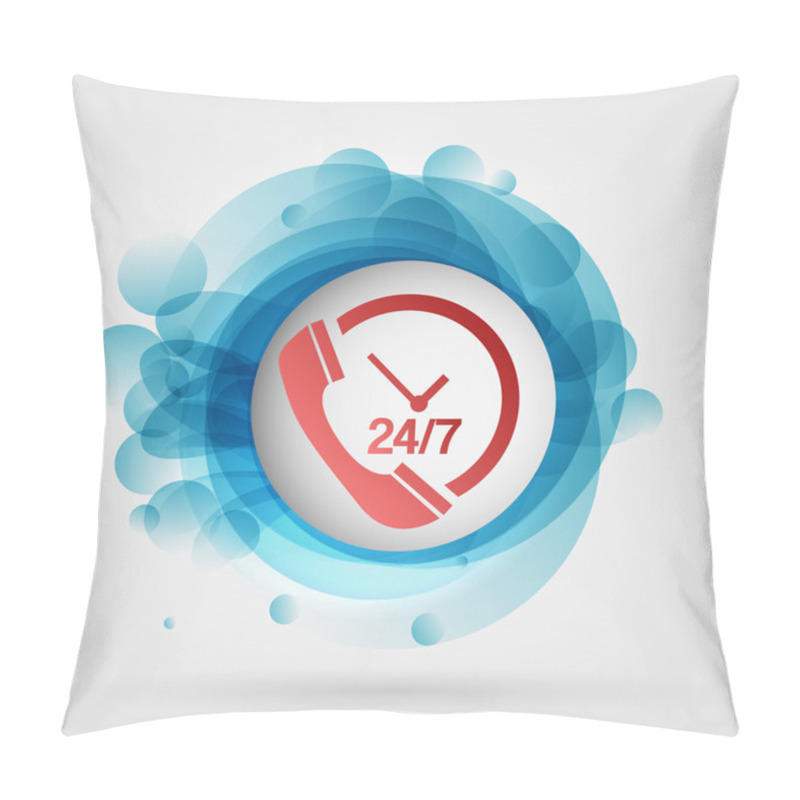 Personality  All-day Customer Support Call-center Vector Illustration  Pillow Covers