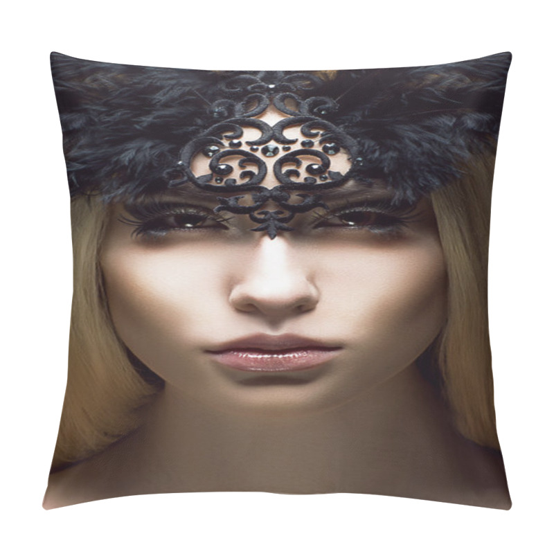 Personality  Romance. Close Up Portrait Of Charming Woman. Victorian Style. Fantasy Pillow Covers