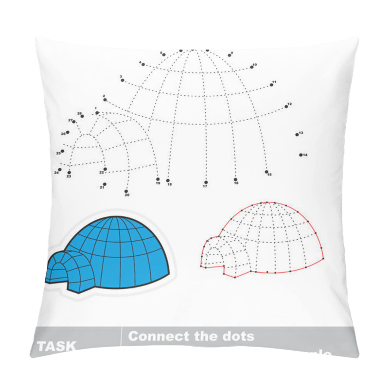 Personality  Igloo To Be Traced. Vector Numbers Game. Pillow Covers