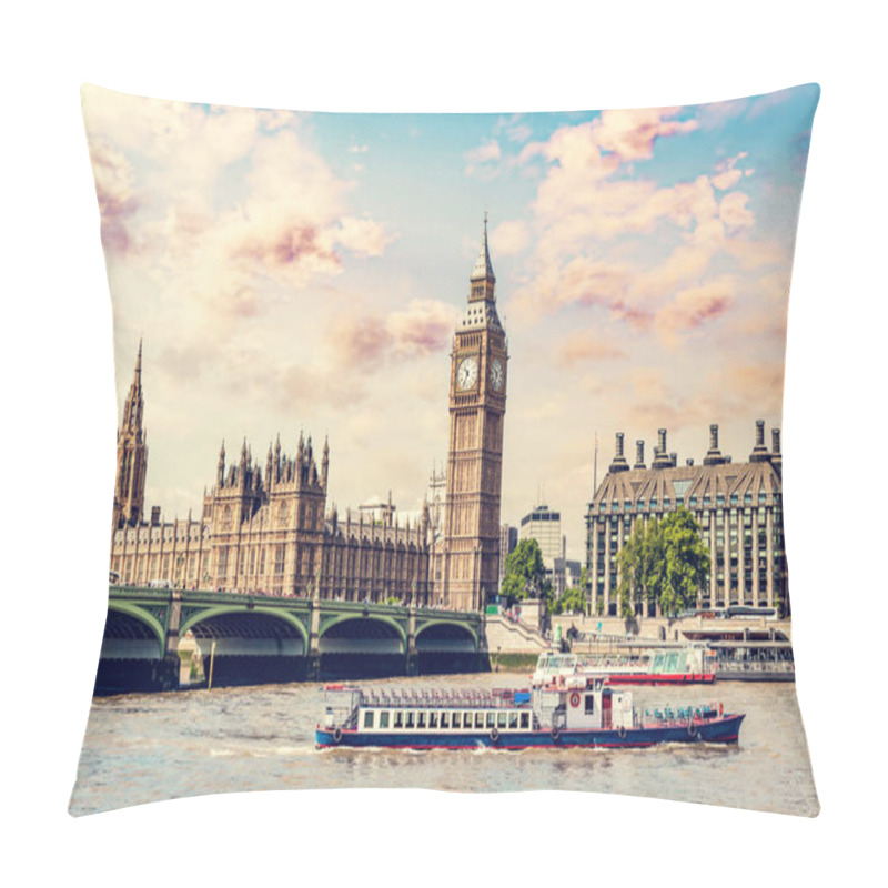 Personality  Big Ben, Westminster Bridge On River Thames In London, England, UK At Sunset Pillow Covers