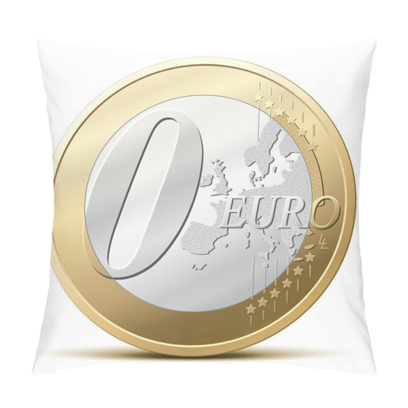 Personality  0 Euro Coin Pillow Covers