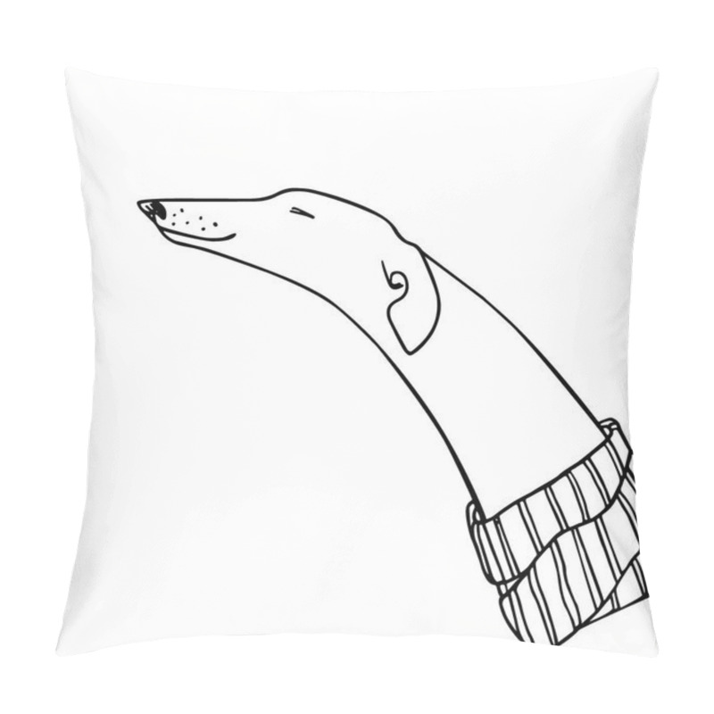 Personality  Hand Drawn Greyhound Pillow Covers