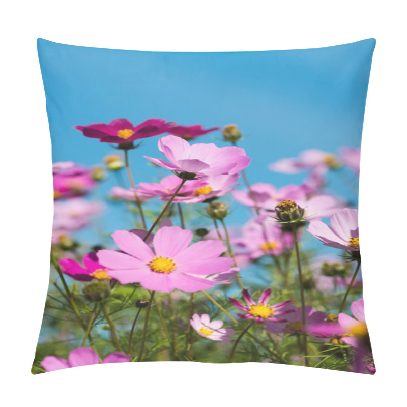 Personality  Pink Flowers In Garden Pillow Covers