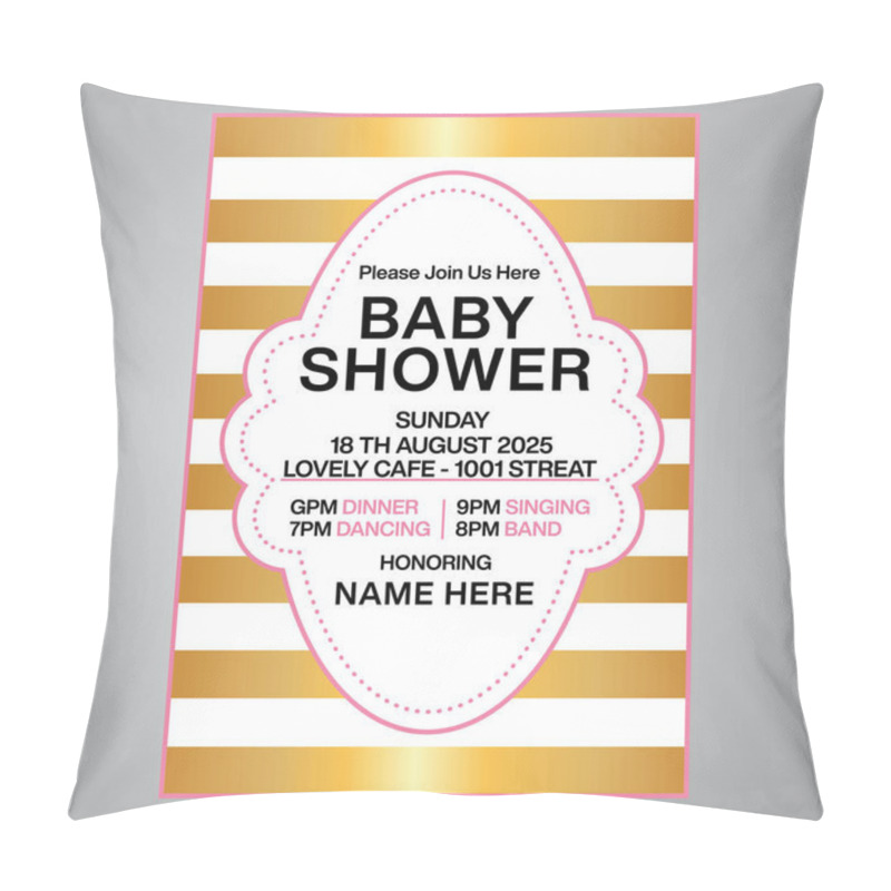 Personality  Baby Shower, Baby Girl Shower, Cute Invitation Card Pillow Covers