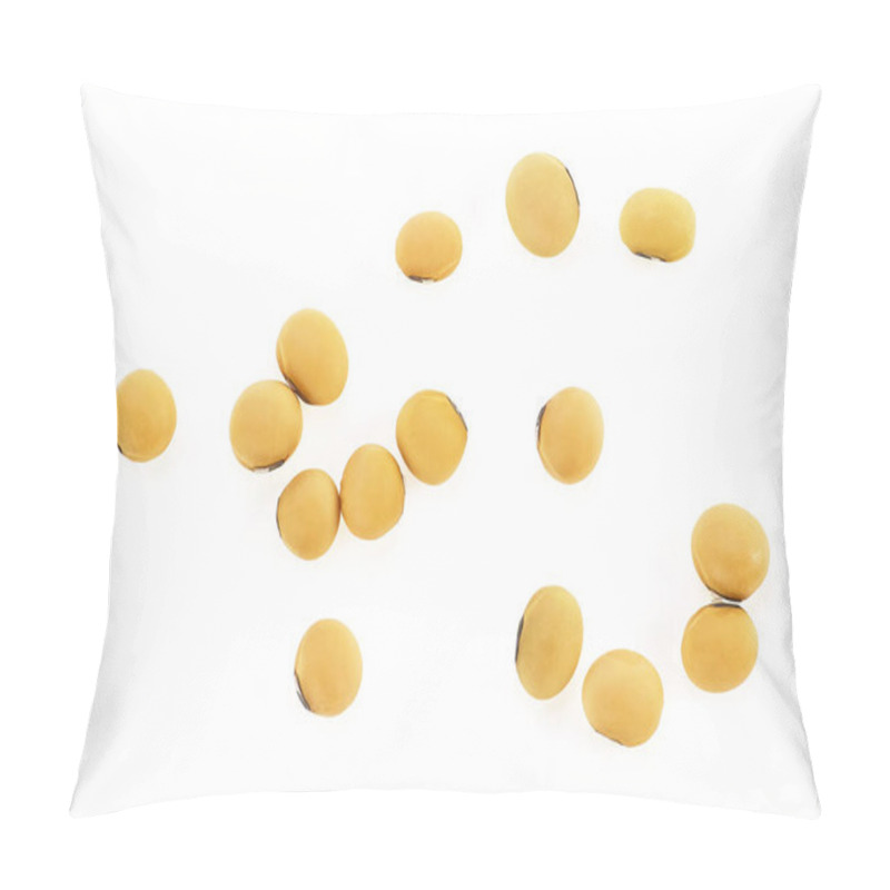 Personality  Close Up Of Soybeans On A White Background Pillow Covers