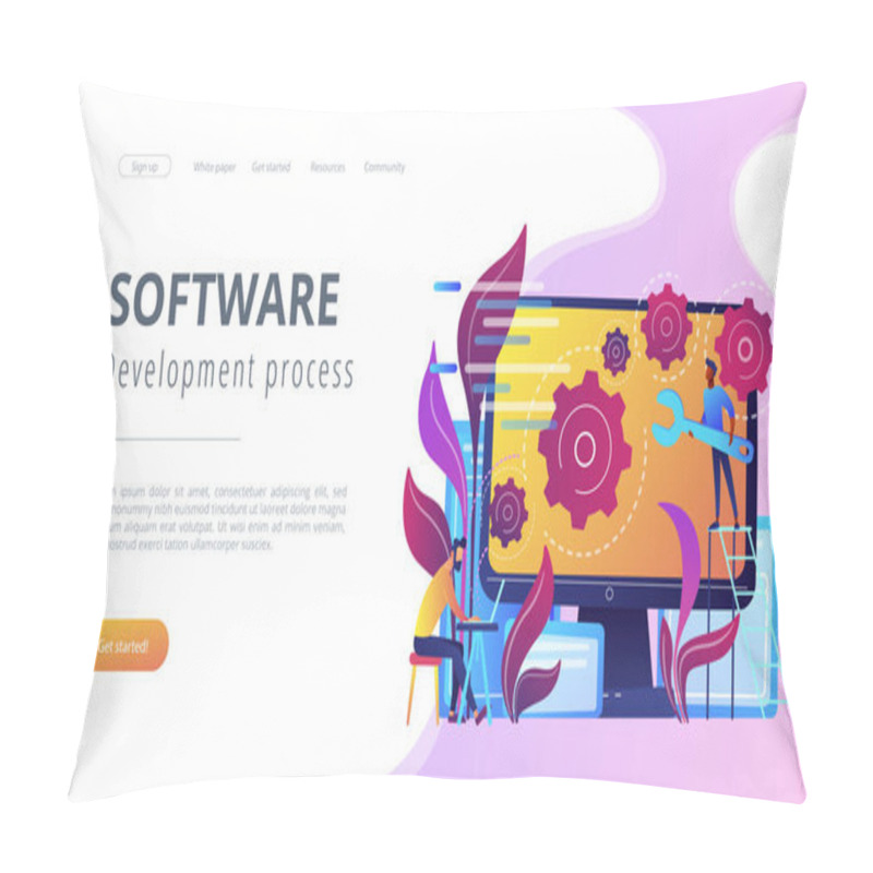 Personality  Back End Development It Concept Vector Illustration Pillow Covers