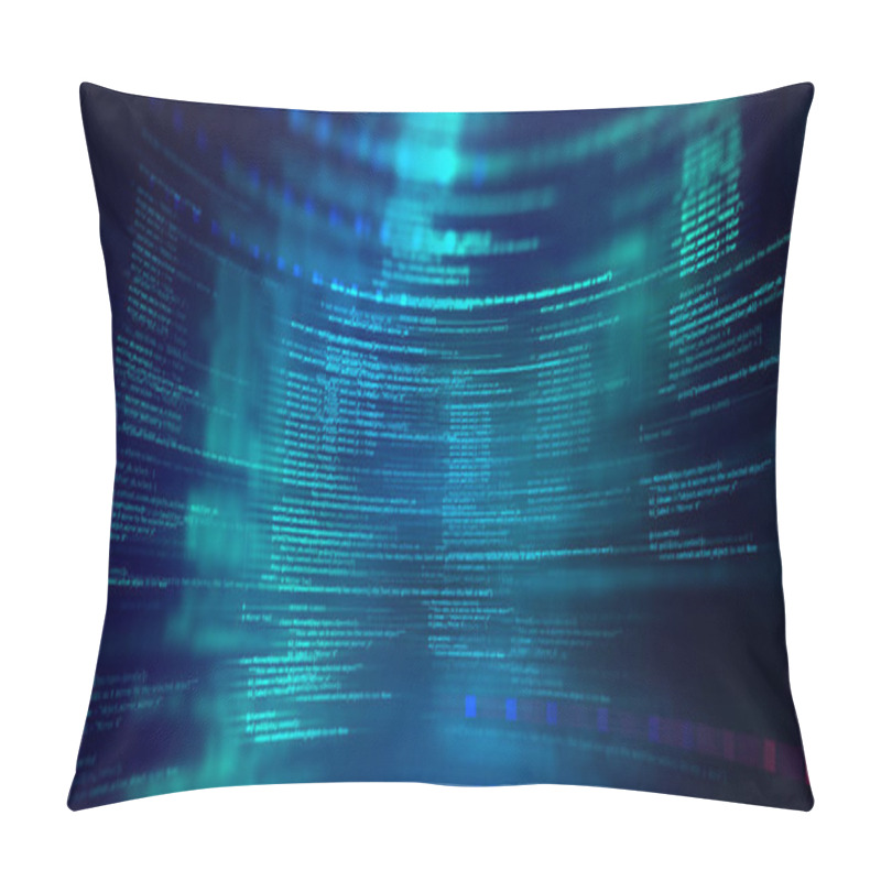 Personality  Programming Code Abstract Technology Background Of Software Deve Pillow Covers