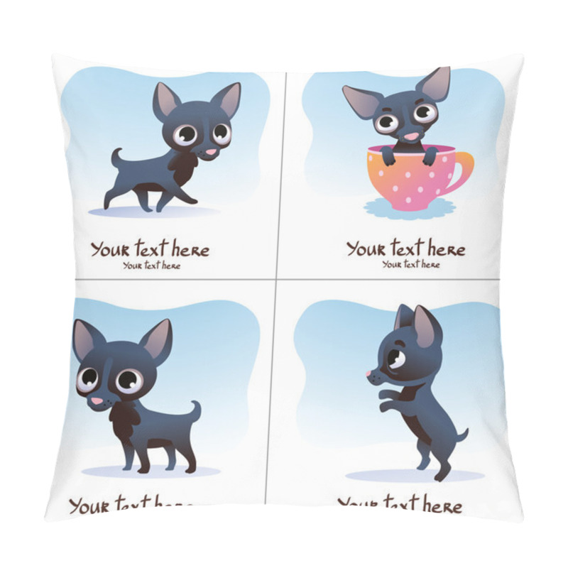 Personality  Set Of Cut Dog: Chihuahua Pillow Covers