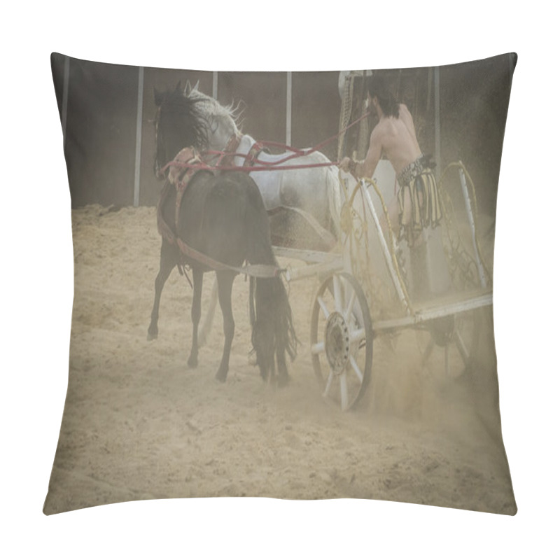 Personality  Chariot Race In A Roman Circus Pillow Covers