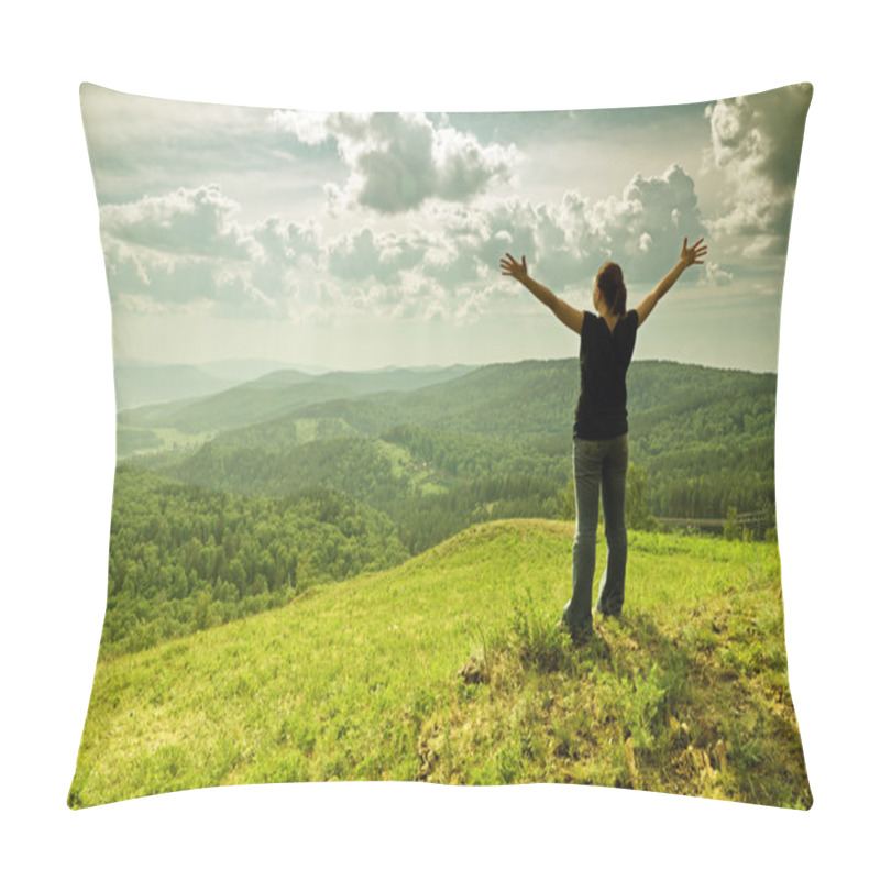 Personality  Young Woman Pillow Covers