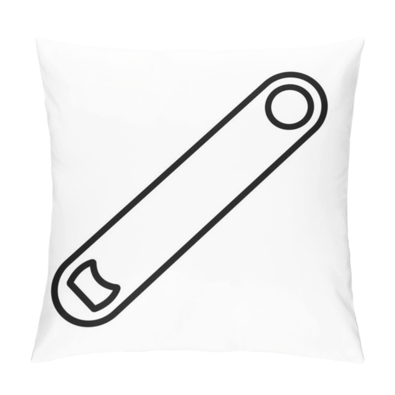 Personality  Bottle Opener Icon Vector Illustration Logo Design Pillow Covers