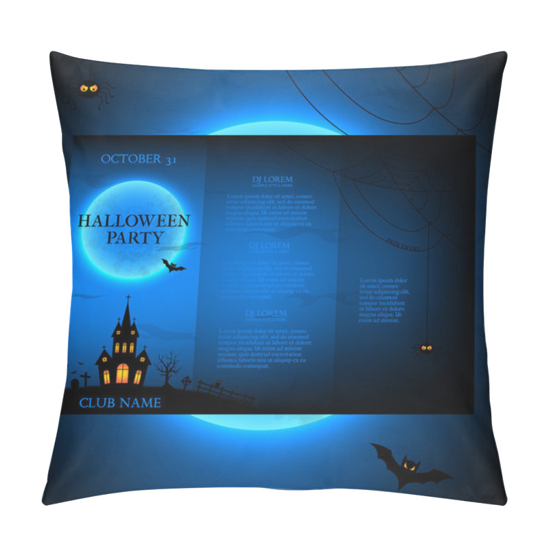 Personality  Vector Design Of The Brochure For Halloween Pillow Covers